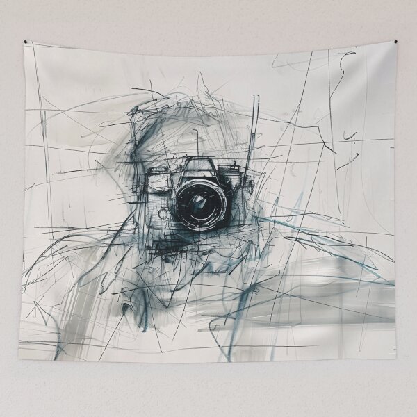 Item preview, Abstract Photographer Sketch designed and sold by SleekLineSketches.