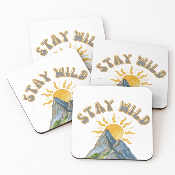 Item preview, Stay Wild Mountain Sunset - Retro Adventure Design designed and sold by VelaStudioCo.