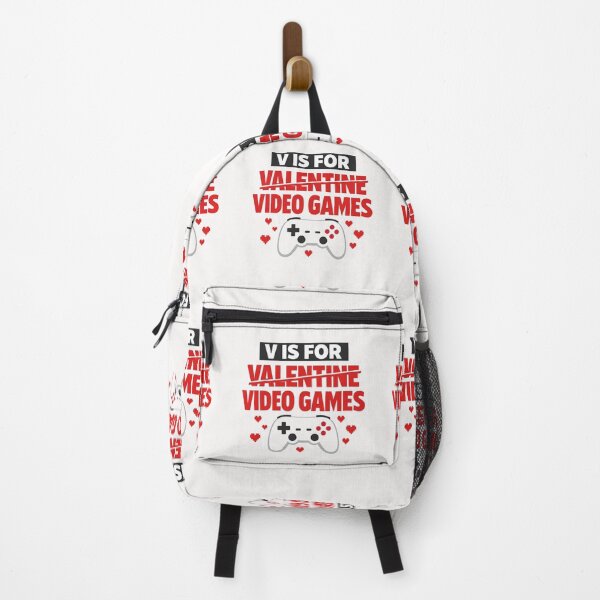 Item preview, V Is For Video Games Funny Valentine Gamer Quote designed and sold by Pawsome Quotes.
