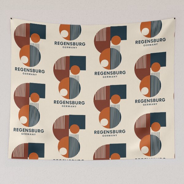 Item preview, Regensburg Germany – Bauhaus Geometric Design designed and sold by Thistle-TShop.