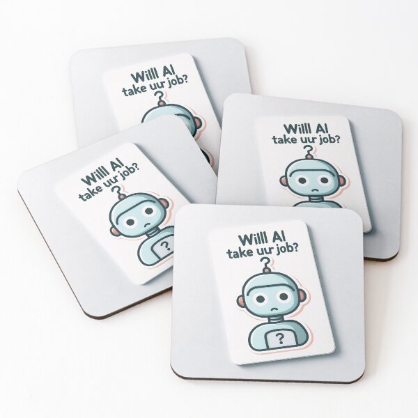 Item preview, Will AI Take My Job Sticker for Tech Anxiet designed and sold by EastborneoEB.