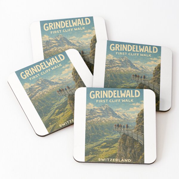 Item preview, Grindelwald's First Cliff Walk Facing the Eiger and Swiss Alps in the Jungfrau Region of Bernese Oberland designed and sold by Places On Earth.