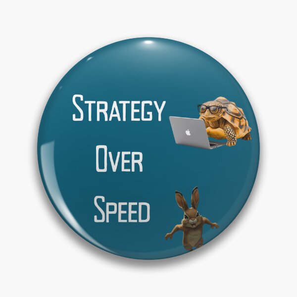 Item preview, Strategy Over Speed Tortoise and Rabbit Motivational Work Mindset Design designed and sold by NeonPetal.