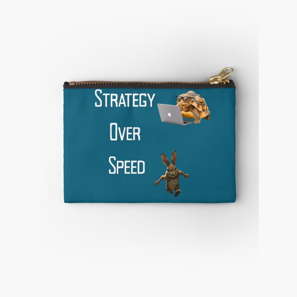 Item preview, Strategy Over Speed Tortoise and Rabbit Motivational Work Mindset Design designed and sold by NeonPetal.