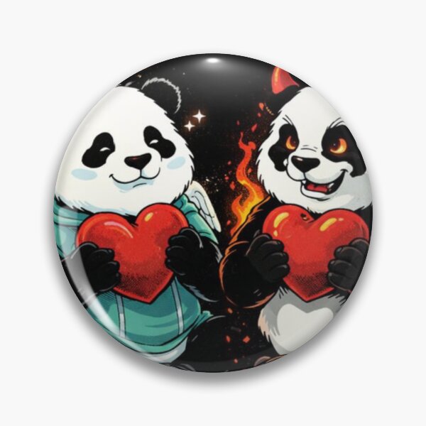 Item preview, Duality Angel Devil Panda Heart designed and sold by the-dovlat.
