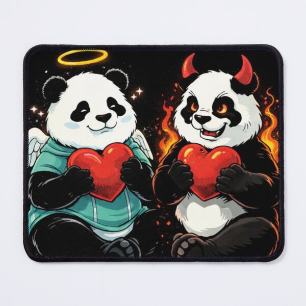 Item preview, Duality Angel Devil Panda Heart designed and sold by the-dovlat.