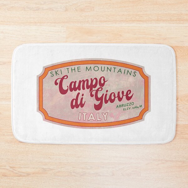 Item preview, Campo di Giove, Italy, Abruzzo, Ski, textured skiing badge designed and sold by Wanderful-roads.