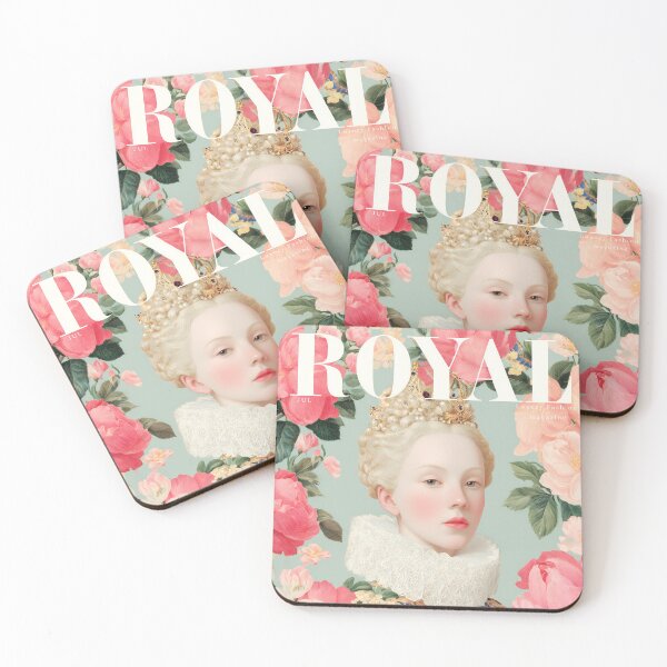Item preview, ROYAL Luxury Fashion Magazine Cover – Elegant Illustrated Portrait, High-End Editorial Art Print designed and sold by BobaBunny76.