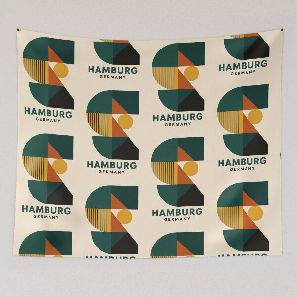 Item preview, Hamburg Germany – Bauhaus Geometric Design designed and sold by Thistle-TShop.