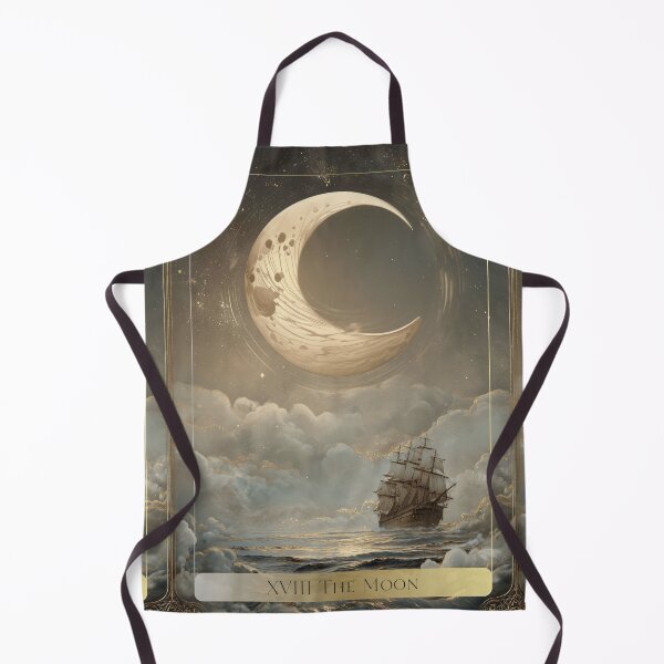 Item preview, XVIII The Moon Tarot Card Illustration designed and sold by Thunderg1rl.