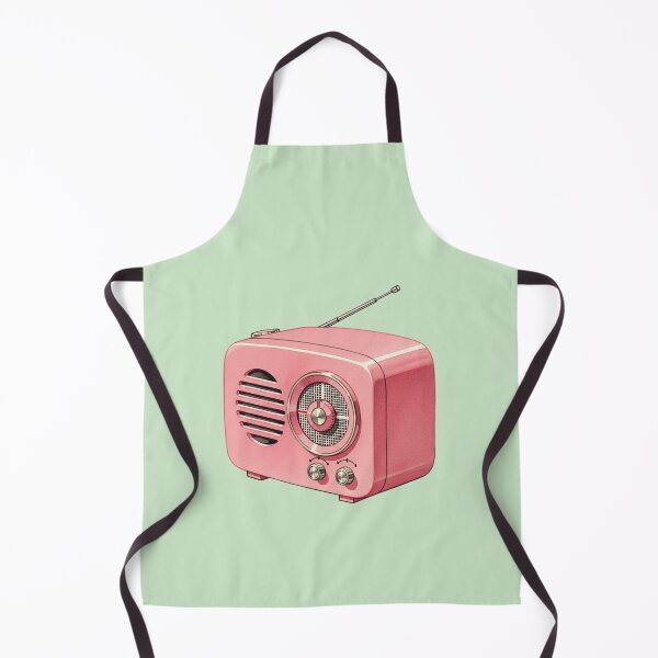Item preview, Vintage Pink Retro Radio - Aesthetic Mid-Century Music Art designed and sold by Pasteltone.