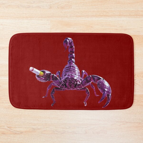 Item preview, Illustration of a pinkish-purple scorpion with a cigarette designed and sold by Alan-David.