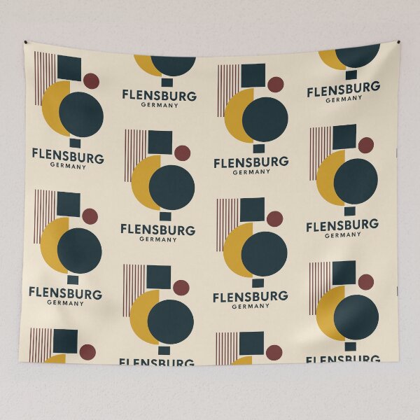 Item preview, Flensburg Germany – Bauhaus Geometric Design designed and sold by Thistle-TShop.