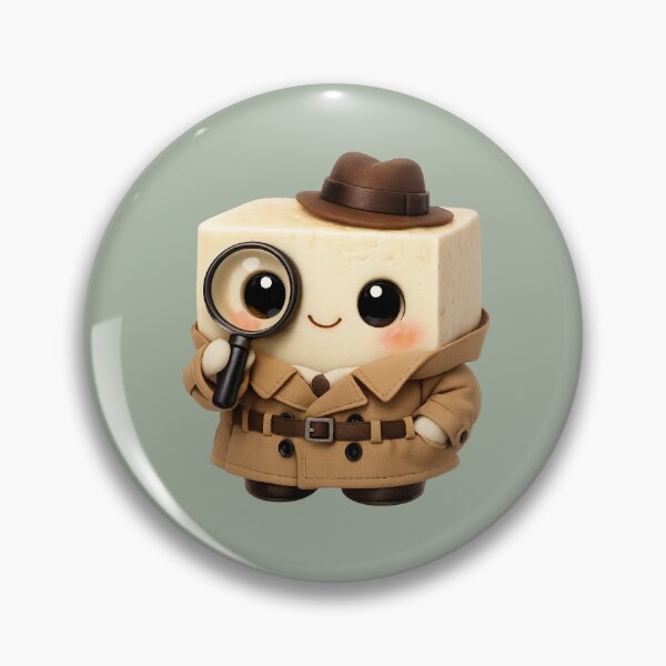 Item preview, Cute Tofu Detective | Kawaii Fun Food Character designed and sold by Moons Studio.