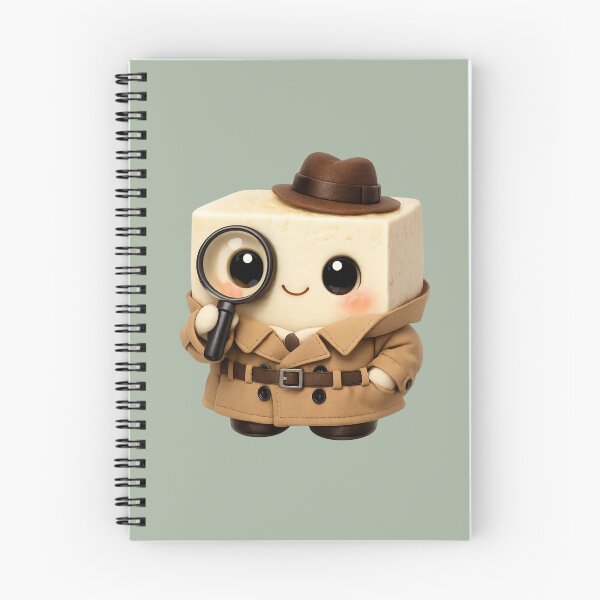 Item preview, Cute Tofu Detective | Kawaii Fun Food Character designed and sold by Moons Studio.