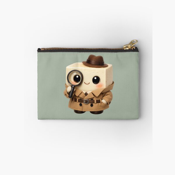 Item preview, Cute Tofu Detective | Kawaii Fun Food Character designed and sold by Moons Studio.