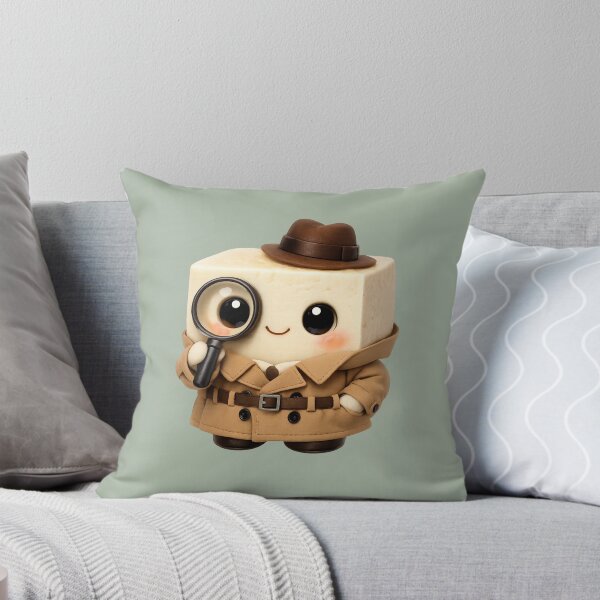 Item preview, Cute Tofu Detective | Kawaii Fun Food Character designed and sold by Moons Studio.