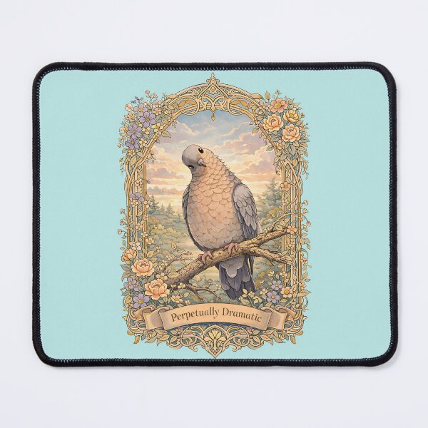 Item preview, Perpetually Dramatic Mourning Dove Vintage Cottagecore Wall Art designed and sold by BorgSpareParts.