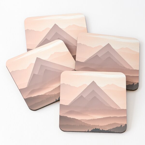 Item preview, Nordic Toned Peaks Print designed and sold by Bionson Art.