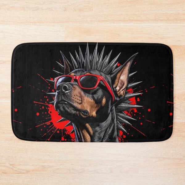 Item preview, Punk Doberman with Red Sunglasses – Rebel Dog Art designed and sold by myforestfog.