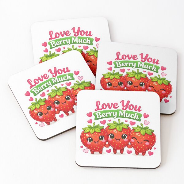 Item preview, Love You Berry Much Trio Strawberry Sticker designed and sold by lorand-designs.