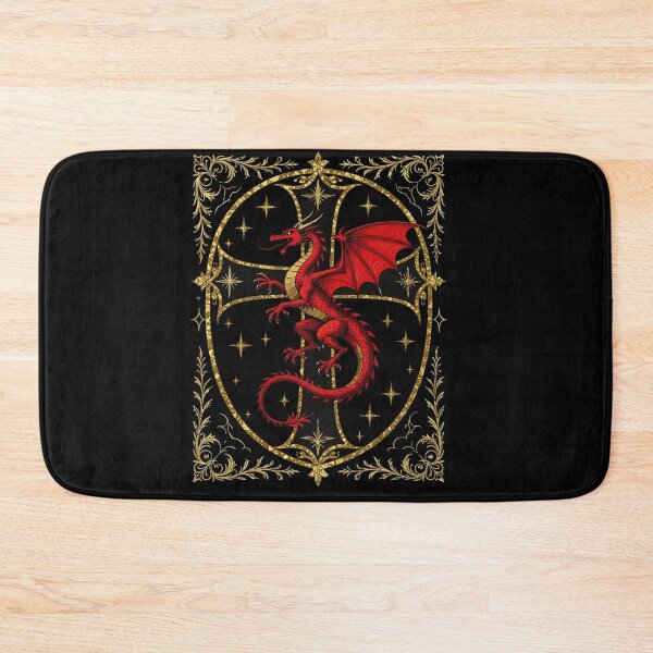 Item preview, Red Dragon And Bold Black Cross designed and sold by taiche.