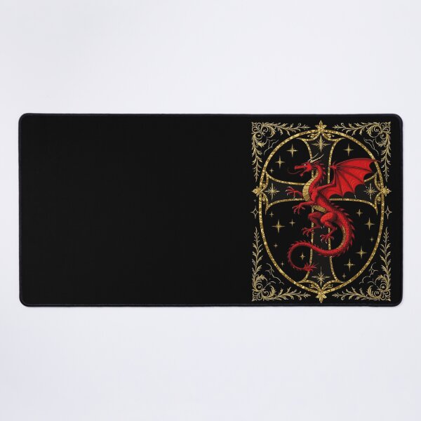 Item preview, Red Dragon And Bold Black Cross designed and sold by taiche.