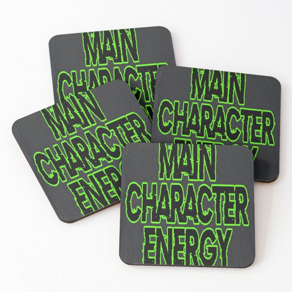 Item preview, Main Character Energy – Neon Green Glitch Typography Design designed and sold by AlishaStudio.