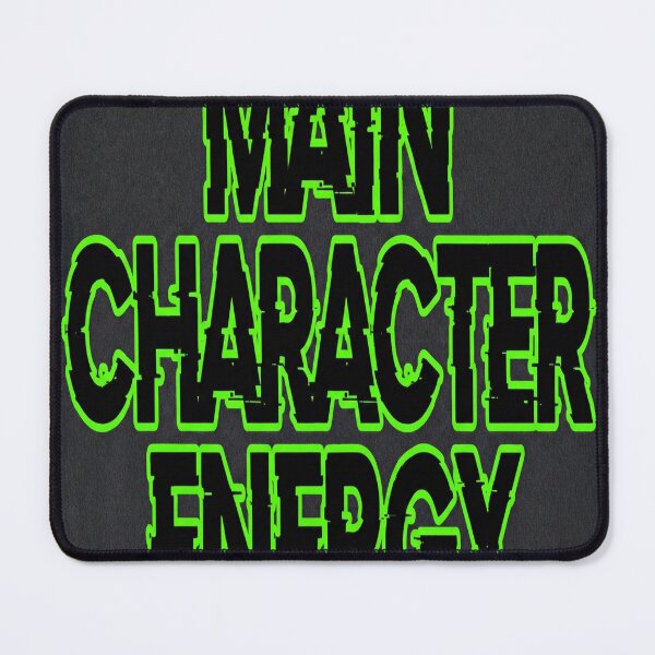 Item preview, Main Character Energy – Neon Green Glitch Typography Design designed and sold by AlishaStudio.