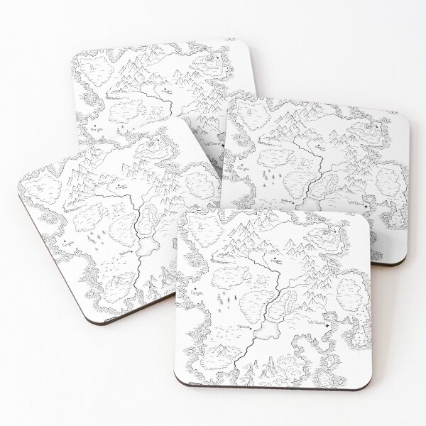 Item preview, Map of Vielmaya - Black and White designed and sold by PASimp.