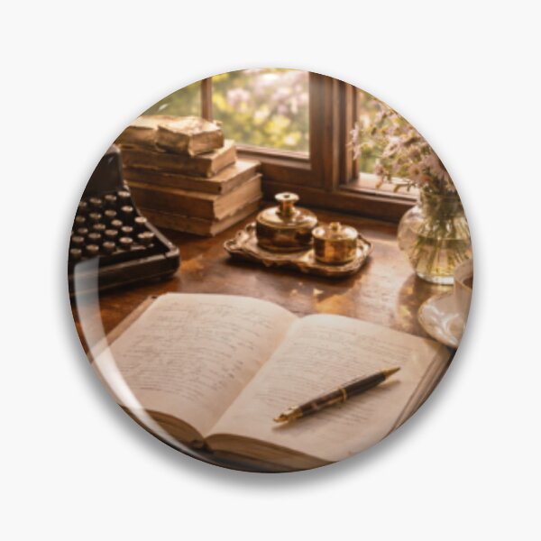 Item preview, Victorian Writing Desk – Typewriter, Tea and Afternoon Light Cottagecore designed and sold by ArtFreshStudio.
