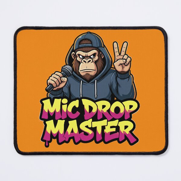 Item preview, Drop Master Gorilla Rap King Illustration designed and sold by BoralisSynth.