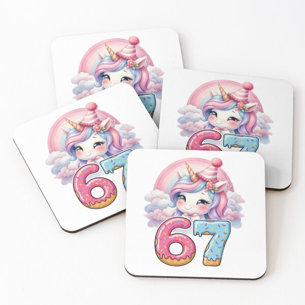 Item preview, Cute 67 Unicorn Six Seven Ice Cream Meme Brainrot Kids Girls designed and sold by ZANNIX.
