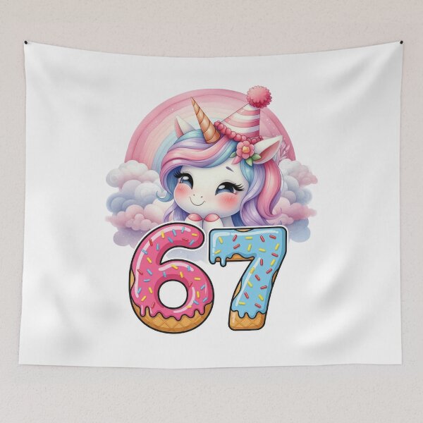 Item preview, Cute 67 Unicorn Six Seven Ice Cream Meme Brainrot Kids Girls designed and sold by ZANNIX.