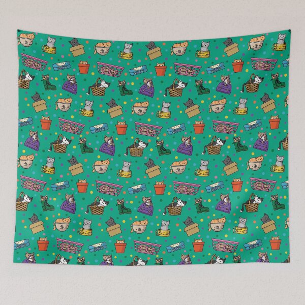Item preview, Cats in Things - Pattern designed and sold by doodlecats.