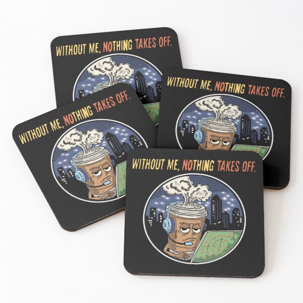 Item preview, Air Traffic Controller Coffee Shirt – “Without Me Nothing Takes Off” ATC Humor Gift designed and sold by Popstudio85.