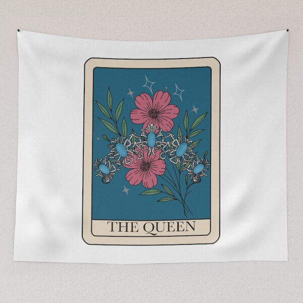Item preview, Aquamarine Pine Flower Tiara Tarot Card designed and sold by FreeOrca.