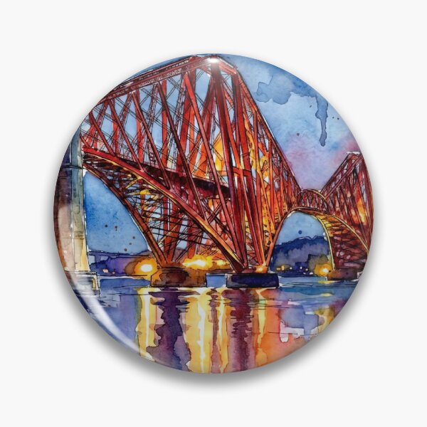 Item preview, Forth Bridge, Edinburgh, Scotland Watercolour designed and sold by davidelder.