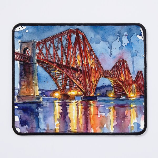 Item preview, Forth Bridge, Edinburgh, Scotland Watercolour designed and sold by davidelder.