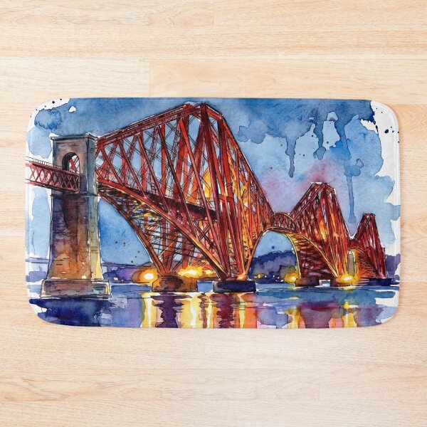 Item preview, Forth Bridge, Edinburgh, Scotland Watercolour designed and sold by davidelder.