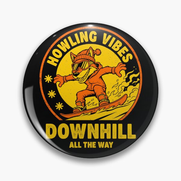 Item preview, Funny Snowboarder Wolf Howling Vibes Downhill Snowboarding designed and sold by GrandeDuc.