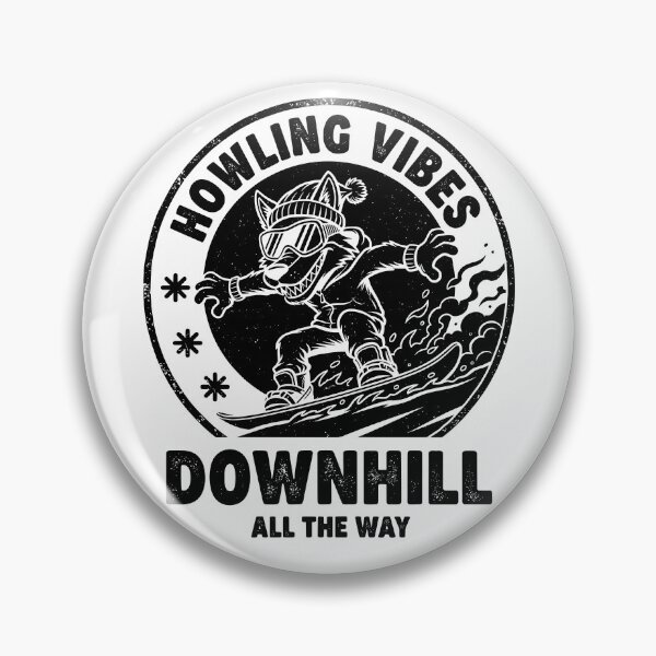 Item preview, Funny Snowboarder Wolf Howling Vibes Downhill Snowboarding designed and sold by GrandeDuc.