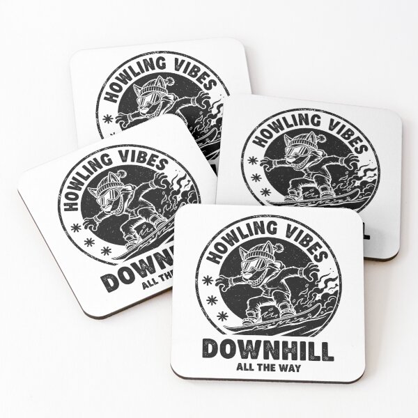 Item preview, Funny Snowboarder Wolf Howling Vibes Downhill Snowboarding designed and sold by GrandeDuc.