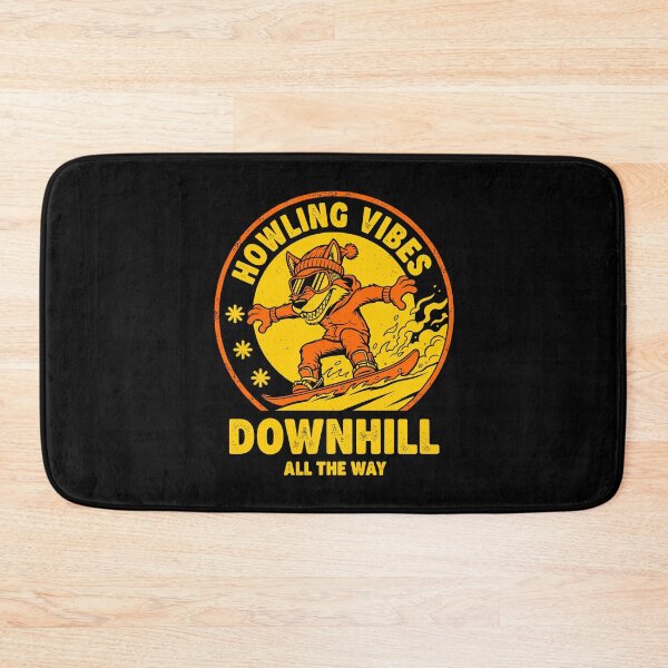 Item preview, Funny Snowboarder Wolf Howling Vibes Downhill Snowboarding designed and sold by GrandeDuc.