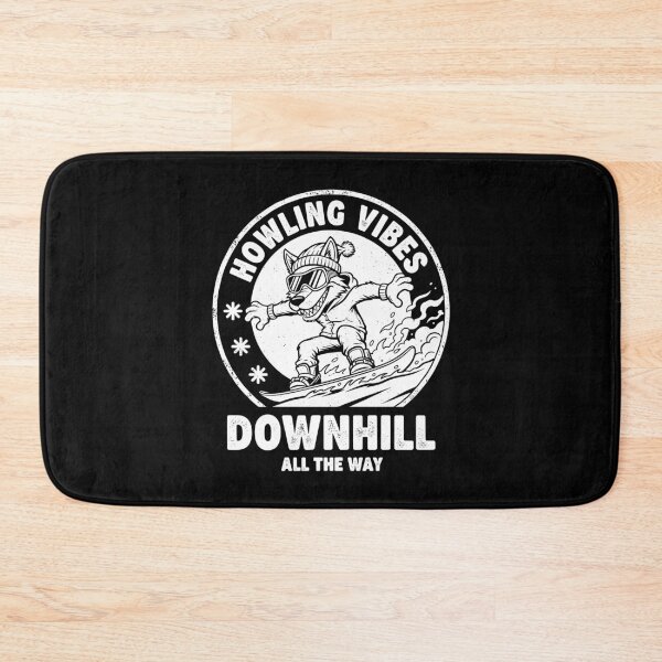 Item preview, Funny Snowboarder Wolf Howling Vibes Downhill Snowboarding designed and sold by GrandeDuc.