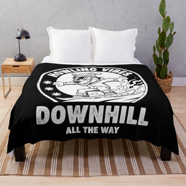 Item preview, Funny Snowboarder Wolf Howling Vibes Downhill Snowboarding designed and sold by GrandeDuc.