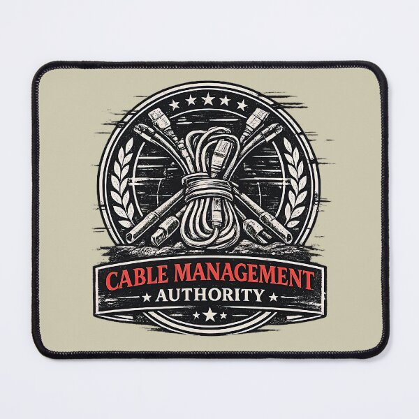 Item preview, Cable Management Authority Retro Tech Meme designed and sold by Retr0Tshirts.