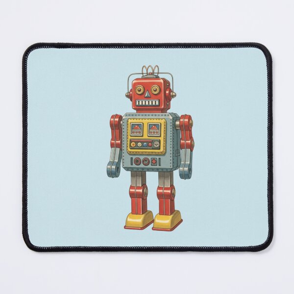 Item preview, Retro Tin Toy Robot Vintage Sci-Fi Illustration designed and sold by Pasteltone.