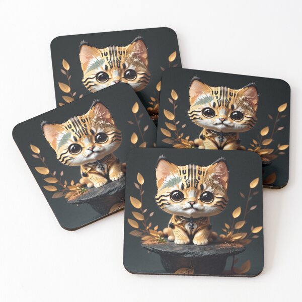 Item preview, Cute Golden Fantasy Kitten designed and sold by eragon541289.