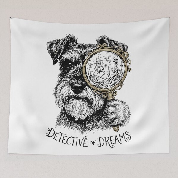 Item preview, Detective of Dreams - Miniature Schnauzer Dog designed and sold by bapupa.
